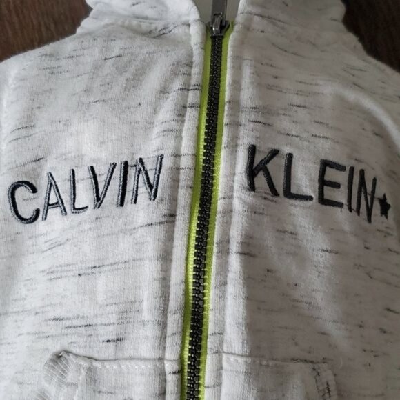 6-9 MONTHS Calvin Klein Baby Coveralls One Piece Outfit Hooded Hoodie INFANT - Picture 7 of 11